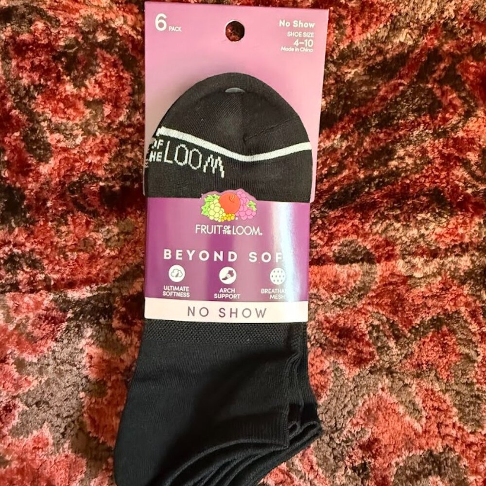Fruit of the Loom Beyond Soft No Show Women's Socks